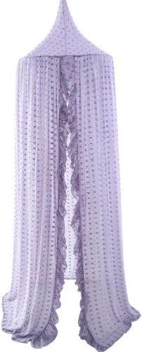 Toldo para cama infantil para niñas, toldo colgante de princesa beige para cuna, tienda de campaña para niños pequeños, red para cama de bebé, Morado