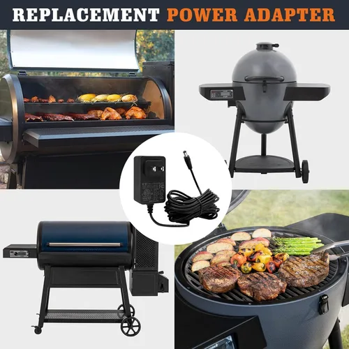 Miniatura 4 de YAOAWE Adaptador de corriente de repuesto para parrilla Char-Griller Gravity Fed 980 y E6480 Akorn Auto-Kamado Charcoal Grill, pieza de cable