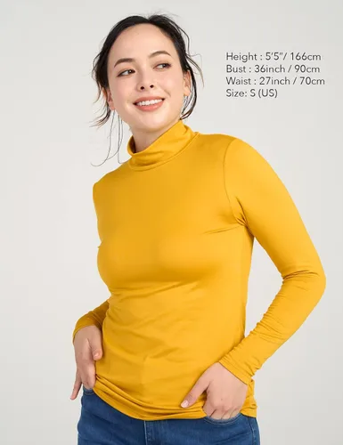 Miniatura 3 de LAPASA Women Mock Neck Thermal Underwear Top Undershirt Lightweight Midweight Fleece Lined Long Sleeve Base Layer L87L89