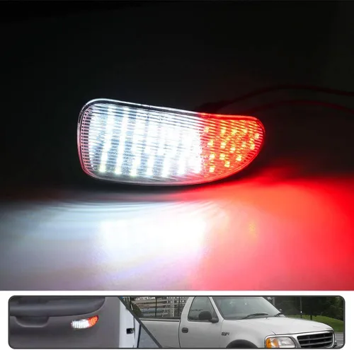 Miniatura 2 de 2 luces LED F150 para puerta de cortesía para Ford F150 1997-2003, F150 SVT Lightning 1999-2002, F250 Light Duty 1997-1999 LED rojo y blanco