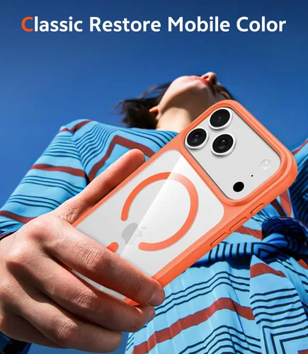 Miniatura 804 de FNTCASE Funda para iPhone 13 Pro-Max: Fundas magnéticas transparentes compatibles con Magsafe Slim anti amarillamiento protección contra caídas