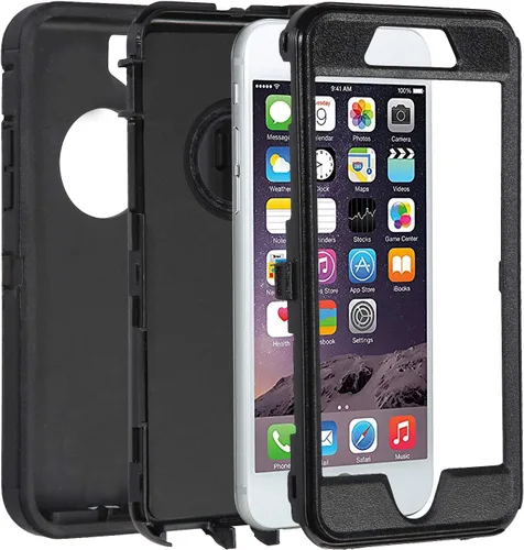 Miniatura 2 de Funda para iPhone 8 y iPhone 7, resistente, con función atril, protector de pantalla integrado, 4 en 1, fuerte y resistente a prueba de golpes