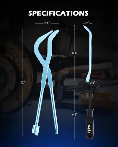Miniatura 3 de Kit de herramientas de freno de tambor de Orion Motor Tech, juego de 3 piezas para ajuste de freno de tambor con herramienta compresora de resorte