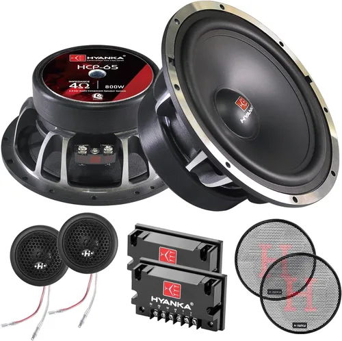 Miniatura 7 de H YANKA HCM-65 - Altavoces de automóvil de 6.5 componentes, altavoces estéreo de puerta de audio para automóvil de 600 W, perfectos para actualizar