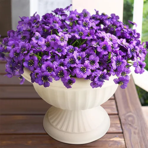 Miniatura 10 de 16 paquetes de flores artificiales para exteriores, resistentes a los rayos UV, plantas de boj falsas, vegetación sintética para interiores