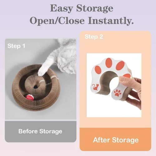 Miniatura 6 de Gatito - Tabla rascadora de juguete para gatos, órgano mágico, hecho de cartón corrugado reciclable, tablero de arañazos para gatos equipado