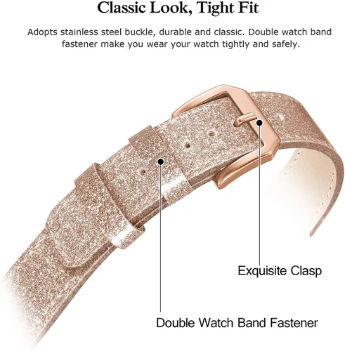 Miniatura 4 de Correa de piel compatible con Samsung Galaxy Watch 3 de 41 mm / Galaxy Watch Active de 40 mm / Active 2 44mm / Galaxy Watch de 42 mm, 20 mm de piel