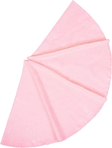 Miniatura 2 de ShinyBeauty Falda de árbol de Navidad rosa claro de 24 pulgadas, falda de lentejuelas para lápices/mini árboles, cubierta navideña para Año Nuevo