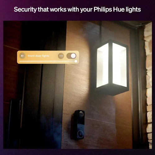 Miniatura 4 de Timbre de video Philips Hue Secure con cable, resolución 2K, vista de ángulo amplio, notificaciones, integración con luces Hue, audio bidireccional