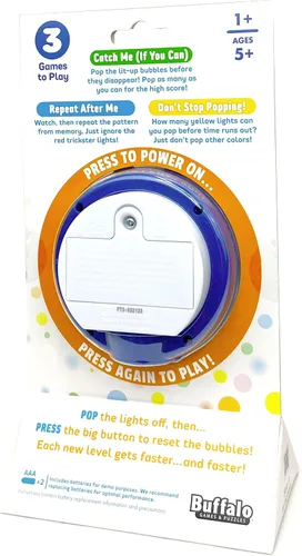 Miniatura 2 de Buffalo Games Pop It Go – The Original Light Up – Juego de estampado colorido para niños y familias en movimiento, a partir de 5 años, de Buffalo