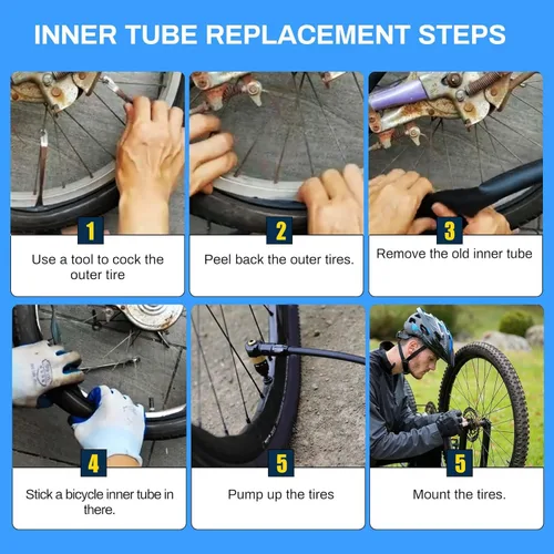 Miniatura 6 de Paquete de 2 tubos interiores para bicicleta de neumáticos gruesos, tubo de bicicleta resistente de 20/26x3.0/4.0, válvula Schrader de 1.260 in