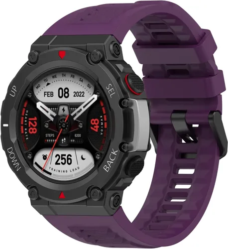 Miniatura 5 de TenCloud Paquete de 5 correas de repuesto compatibles con Amazfit T-Rex 2, correa de reloj inteligente resistente de silicona suave ajustable