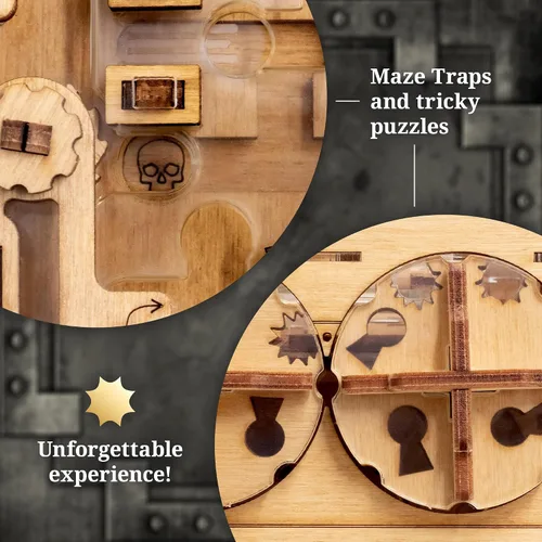 Miniatura 5 de iDventure A-Maze-ing Safe Caja de rompecabezas para adultos Desafío creativo estilo Escape Rompecabezas 3D único para regalos memorables