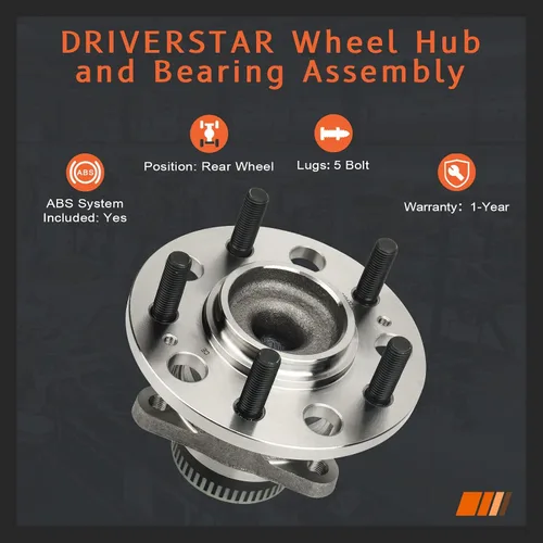 Miniatura 3 de 512437 Nuevo buje y cojinete de rueda trasera del lado del conductor o del pasajero para Hyundai Azera 11-17/Sonata 10-14/Tucson 09-15, para Kia