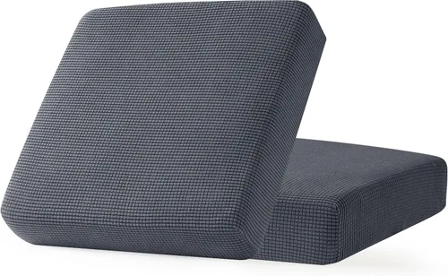 Miniatura 85 de CHUN YI - Funda elástica de cojín para sofá biplaza, funda de asiento de sofá con tela jacquard de elastano (mediana, color marfil blanco)