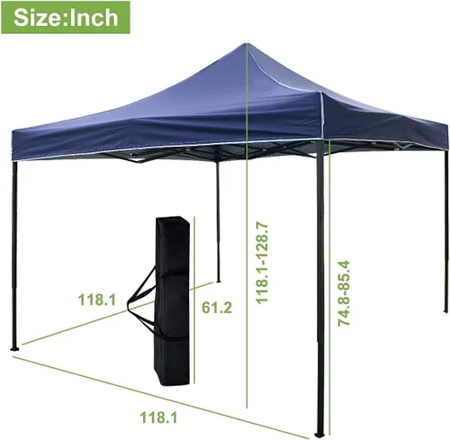 Miniatura 7 de Meet Perfect Tienda de campaña portátil para exteriores, toldo desplegable instantáneo de 10 x 10 pies para festivales, portón trasero, eventos