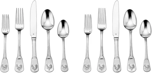 Miniatura 3 de Juego de cubiertos Cuisinart de 20 piezas con diseño de gallo francés, Plateado