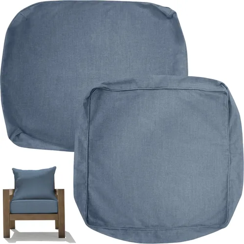 Miniatura 10 de Honeycomb - Asiento profundo para exteriores, 24 pulgadas de ancho x 23 pulgadas de profundidad, cojín para silla de exterior, azul Solarvie