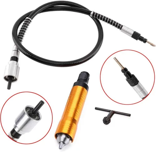 Miniatura 2 de Accesorio adaptador de eje flexible de 0.012-0.157 in, portabrocas de extensión de taladro flexible para herramienta de amoladora giratoria