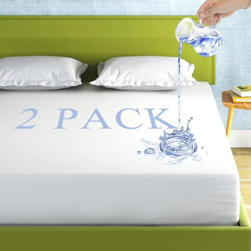 Miniatura 16 de Parkdeny - Funda de colchón completa impermeable de enfriamiento, rayón de bambú, tela de aire 3D, transpirable, silenciosa, lavable, se ajusta a