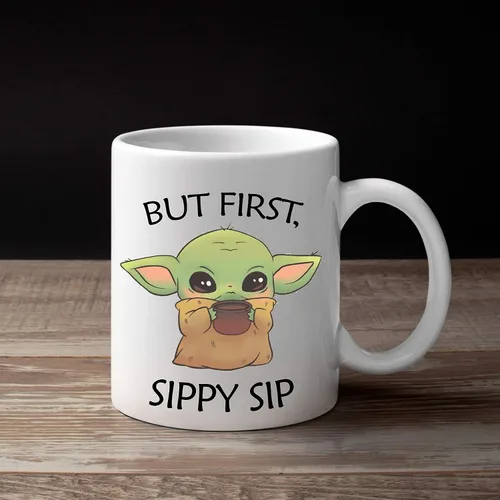 Miniatura 4 de Taza de café Baby Yoda – Taza de café de la serie Mando TV Taza de café de cerámica blanca de 11 oz Jedi, la fuerza, regalos de sable de luz