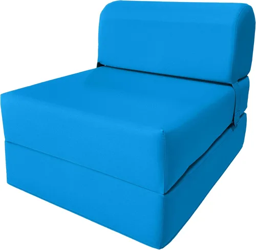 Miniatura 54 de D & D Futon Furniture Chair cama plegable de espuma, sofá de estudio, colchón de espuma doblado (6 x 36 x 70 pulgadas, azul real)