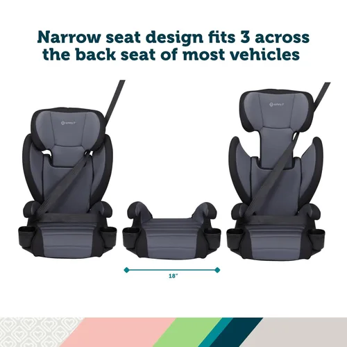 Miniatura 4 de Safety 1st Grow and Go - Asiento de coche booster 2 en 1 con ComfortWings, se convierte de respaldo alto a sin respaldo, 48,3 cm de ancho, caben 3