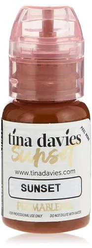 Tina Davies Pigmento de atardecer profesional – Maquillaje permanente para cejas – Los colores curan fieles al tono – alta retención – 1/2 oz