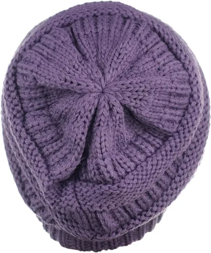 Miniatura 472 de C.C Trendy Warm Chunky Soft Stretch Cable Knit Beanie