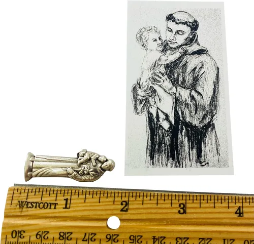 Miniatura 2 de Westman Works - Kit de oración de San Antonio, patrón de causas perdidas sin esperanza, con estatua de santo de bolsillo y tarjeta sagrada
