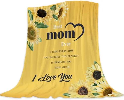 Miniatura 7 de Manta de regalo para el día de la madre, de hija, hijo, cumpleaños, San Valentín, para mamá, abuela, mujeres, Love You Best Mom Ever, suave, sofá