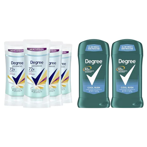 Degree Advanced MotionSense - Desodorante antitranspirante, 4 unidades, protección contra el sudor y el olor de 72 horas, desodorante