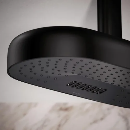 Miniatura 5 de KOHLER 26297-BL Statement™ Cabezal de lluvia oblongo, multifunción, 2.5 gpm, color negro mate