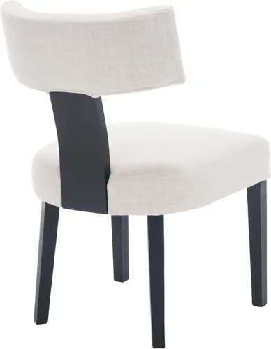 Miniatura 7 de RIVOVA Juego de 2 sillas de comedor de lino, sillas de comedor modernas con patas de madera negra, sillas tapizadas para comedor, cocina, tocador