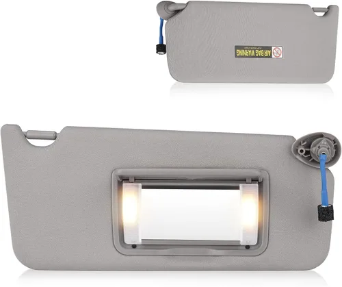 Miniatura 9 de Visera solar con luz para Honda Accord 2008-2017, repuesto de parasol gris del lado izquierdo del conductor 83280TA0A91ZB