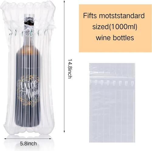 Miniatura 2 de Berlune 150 bolsas protectoras de viaje para botellas de vino, bolsas protectoras de burbujas inflables, embalaje de vino para viajes, columna llena