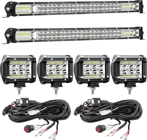 Miniatura 9 de Barras de luz LED delgadas de 12 pulgadas con arnés de cableado de 12 V (1) relé adicional de 24 V, 12 V 24 V camión, ATV, UTV, RV, Ezgo, carrito