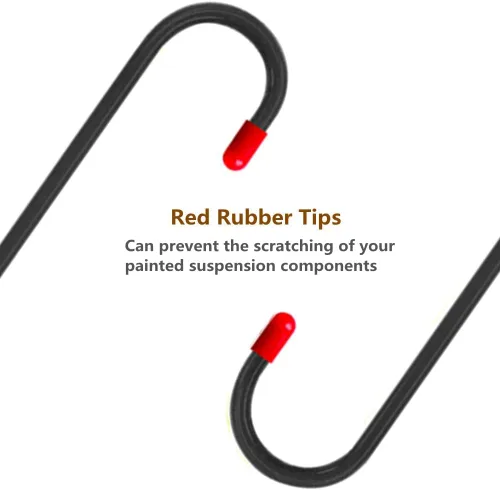 Miniatura 4 de 2 PCS Ganchos Colgadores para Pinzas de Freno con Puntas de Goma Rojas, Herramienta de Compresión de Pinzas de Freno Automática, Herramienta Negro