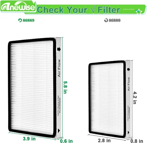 Miniatura 3 de Anewise Paquete de 5 filtros HEPA EF-1 de repuesto para Kenmore 86889, 20-86889, 40324, 53295 y aspiradora vertical, para Panasonic Part MC-V199H