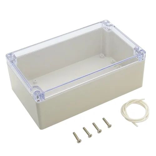 Miniatura 15 de LeMotech Caja de conexiones de plástico ABS a prueba de polvo, impermeable, IP65, caja de recinto eléctrico universal para proyectos, color gris