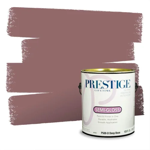 Miniatura 541 de Prestige Paints Pintura exterior e imprimación en uno, 1 galón, plano, coincidencia comparable de Valspar* Amber Rose*