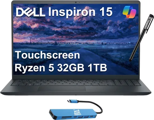 Miniatura 11 de DELL Inspiron 15 - Laptop empresarial de 15.6 pulgadas (pantalla táctil HD, AMD Ryzen 5 7530U, 16 GB de RAM, SSD PCIe de 512 GB