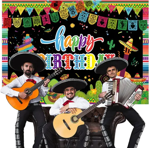 Miniatura 7 de Decoraciones para fiestas mexicanas con temática de fiesta mexicana, decoración de fiesta mexicana del Cinco de Mayo, cartel de cumpleaños de dos