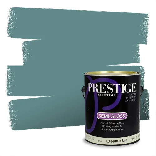 Miniatura 680 de Pintura Exterior + imprimación PRESTIGE, todo-en-uno, 1 galón, acabado mate, color comparable al Valspar* Royal Gray* VS151-Gris real