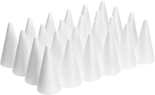 Miniatura 9 de Bright Creations Conos de espuma para manualidades, 2 x 4 pulgadas, color blanco, paquete de 24, formas de cono para proyectos de gnomos