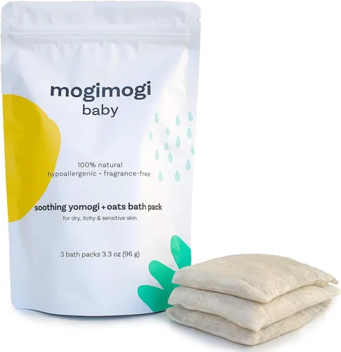 Remoja de baño de avena orgánica para bebés, niños y piel sensible, lava y alivia el eccema, la erupción del pañal y la picazón en la piel seca -