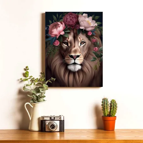 Miniatura 4 de Reofrey Kits de arte de diamantes de bricolaje para adultos, leones, animales, taladro completo, kit de pintura de diamantes de imitación, lienzo 4