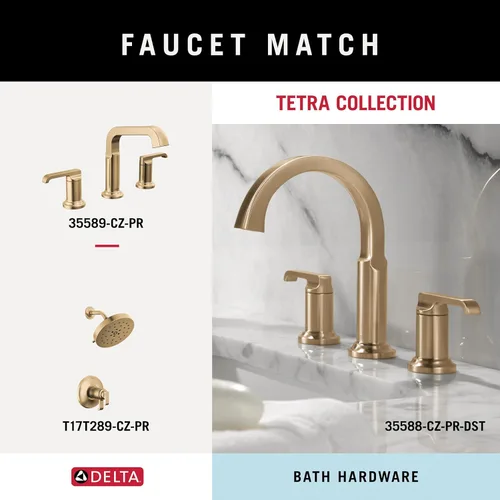 Miniatura 4 de Delta Toallero Toallero de bronce champán de 24 pulgadas para baño, cocina Accesorios Tetra