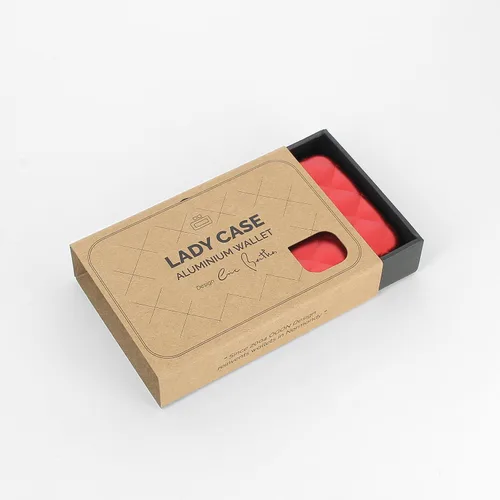 Miniatura 8 de ÖGON -DESIGNS- Lady Case - Cartera de aluminio para mujer, bolsa acolchada de metal, tarjetero con bloqueo RFID, cierre de metal fuerte