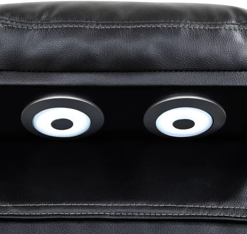 Miniatura 8 de Juego de sofá reclinable eléctrico de cuero con LED, juego de muebles de sala de estar, juego de sofá de cuero con puerto USB, consola